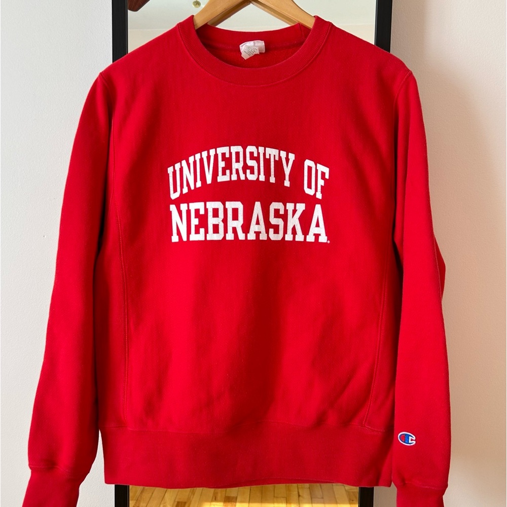 Vintage Y2K Champion Reverse Weave University of Nebraska crewneck sweater NCAA